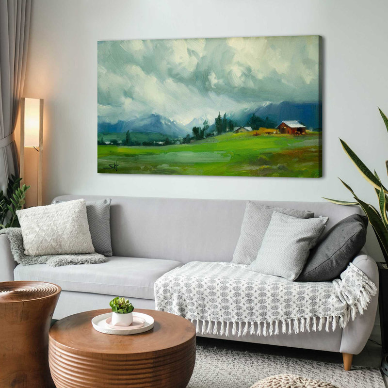 Wallowa Valley par Steve Henderson - Peinture, Toile tendue, H 36 po x l 60 po x P 1,5 po