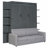 Wall Murphy Bed Paired with Upholstered Sofa