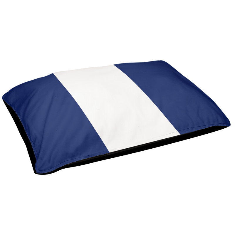 Coussin d'intérieur New York, Bleu / blanc, Petit (l 28 po x P 6 po x H 18 po)