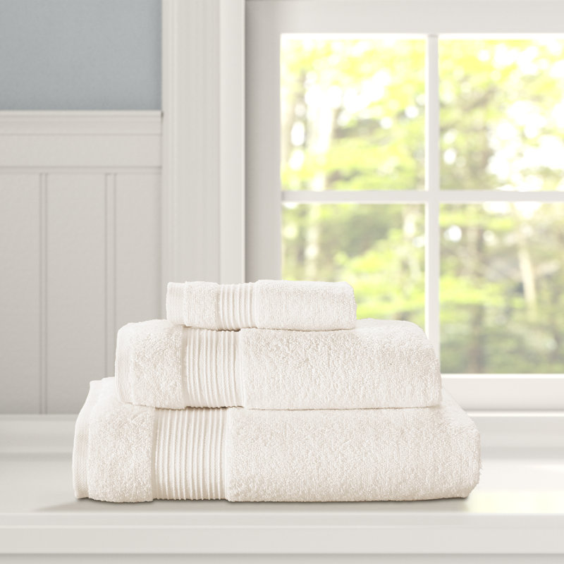 White Turkish Cotton Hand Towels 2-Piece Set