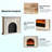 47.24"Modern Minimalist White Fireplace Mantel
