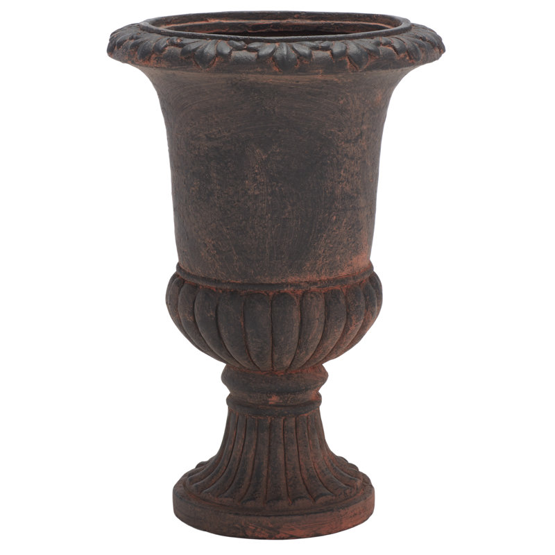 Copacabana 19.7" H Magnesium Oxide Urn Planter, Brown