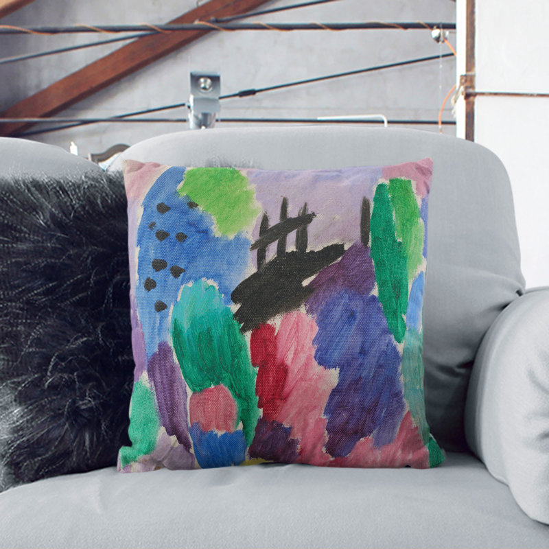 Red Path, St. Prex Square Throw Cushion, 40cm H x 40cm W x 15cm D