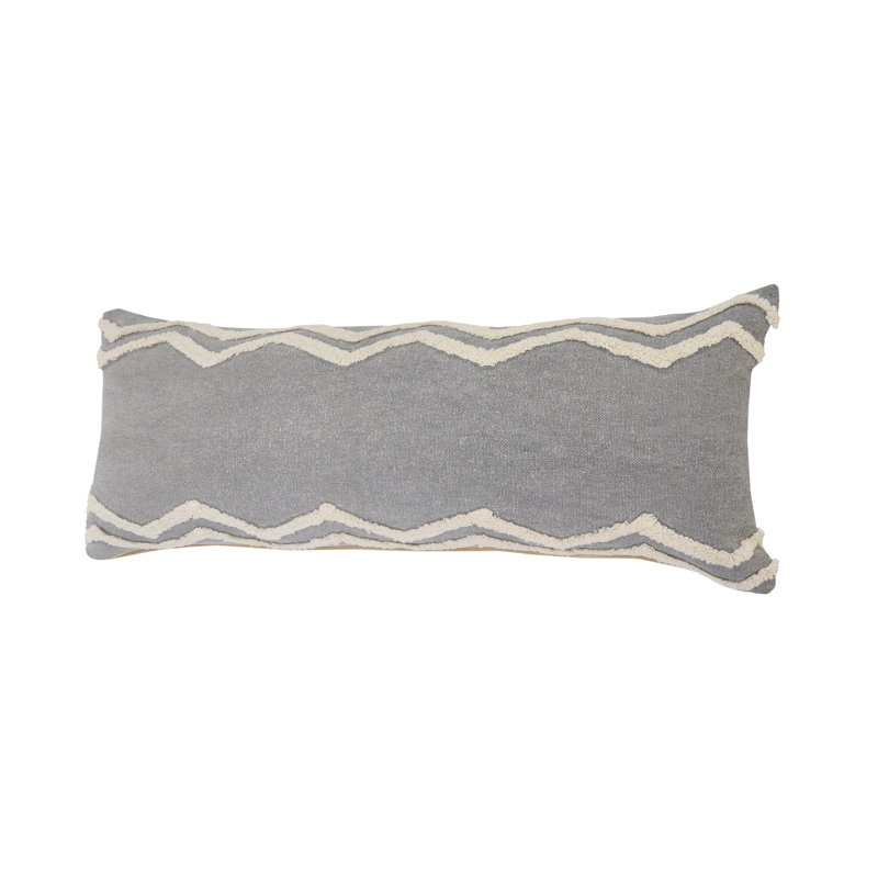 Contemporary Chevron Stonewashed 100% Cotton Decorative Throw Pillow Cover, Polyester/Polyfill