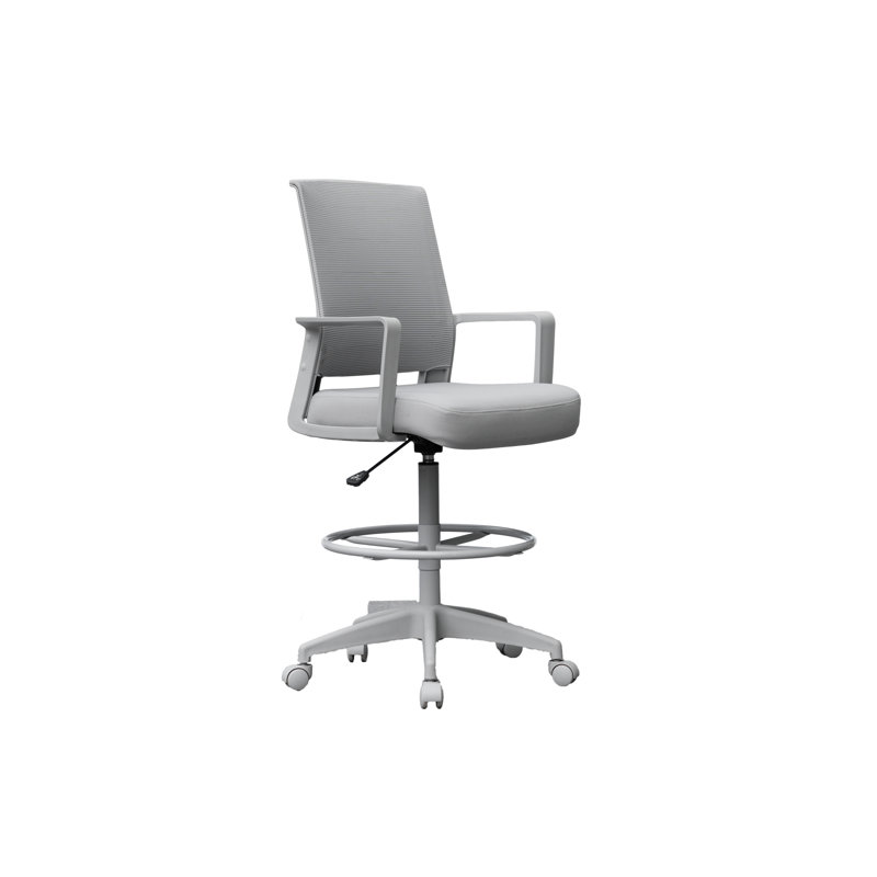 Lorae Backed Adjustable Height Ergonomic Active Stool with Footrest