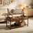 Lift Top Coffee Table with Wooden Lifting Tabletop, Featuring Storage Shelves and Compartments, Suitable for Living Rooms and Offices.-1382300