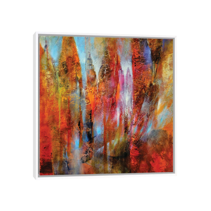 Springtime In The Avenue II by Annette Schmucker - Floater Frame Painting on Canvas