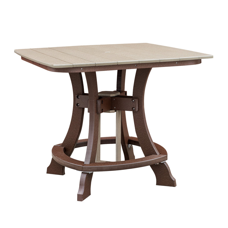 Kohatk Square Outdoor Dining Table With Umbrella Hole , 44'' in. W 44'' in. D, Natural