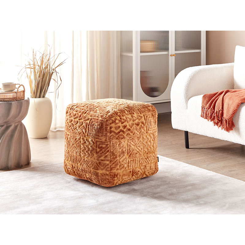 Schipper 50cm Wide Square Geometric Pouffe Ottoman
