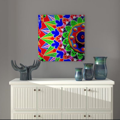 Handmade Boho Abstract Wall Decor on Metal