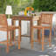 Teak Wood Abaco Outdoor Patio Barstool Without Arms