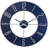 Blue Steel Large Metal Wall Clock, C4809
