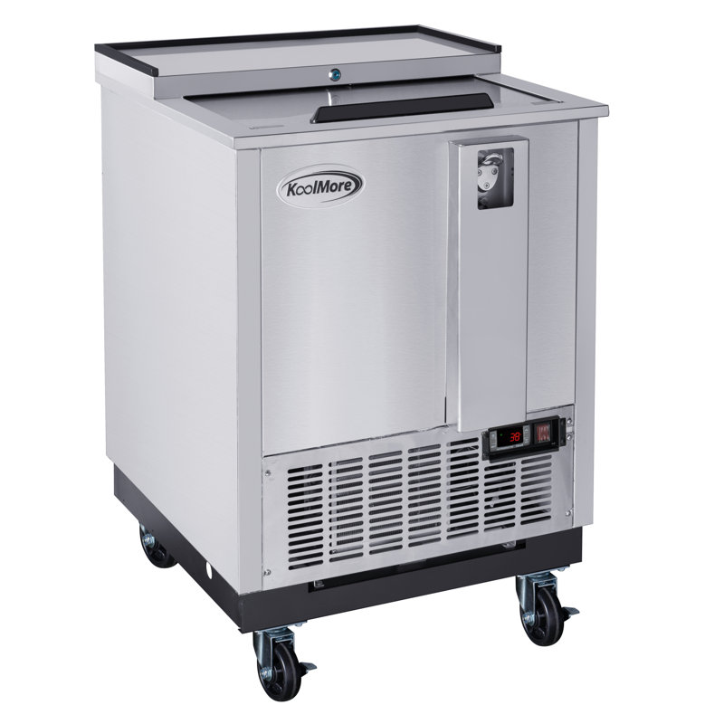 KoolMore 26.4'' W Freestanding 63 Cans (12 oz.) 4.9 Cubic Feet Beverage Cooler, Stainless Steel