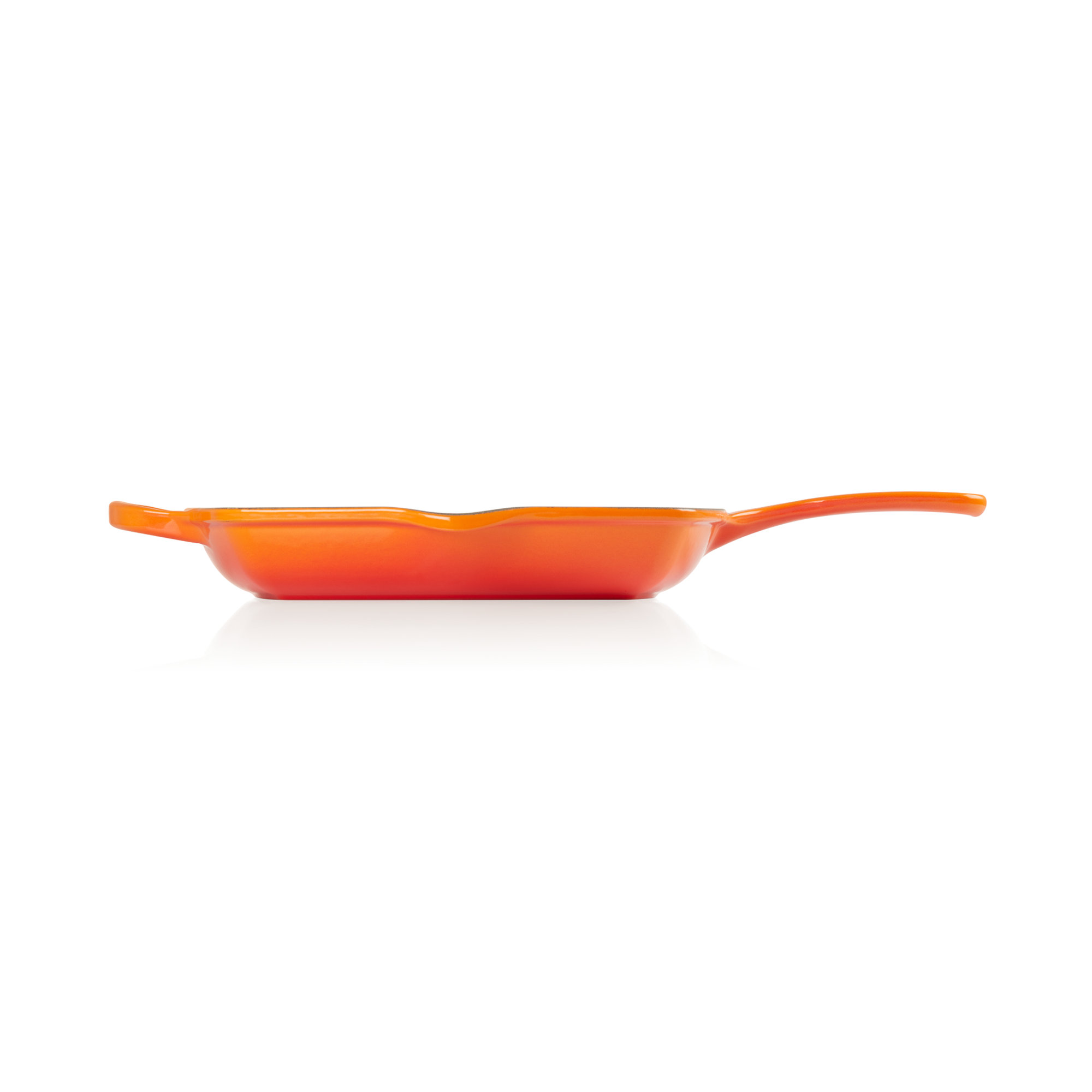 Le Creuset Enameled Cast Iron Signature 10.25" Square Skillet Grill, Flame