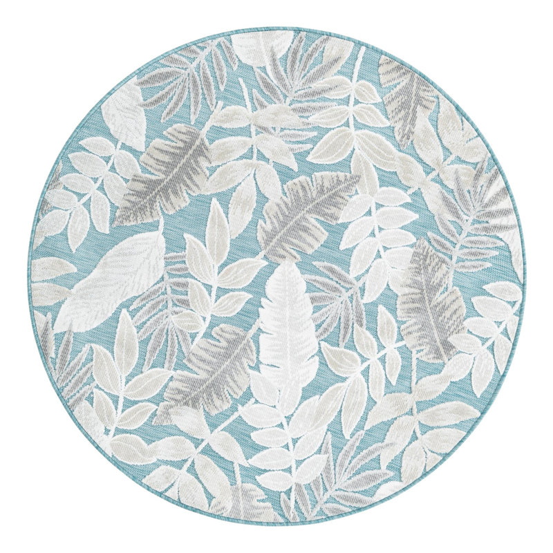 Firman Wygant Indoor/Outdoor Area Rug, Round 4'5"