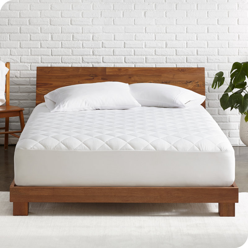 Full Size White Quilted Hypoallergenic Mattress Pad
