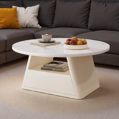 Table basse italienne de style crème minimaliste