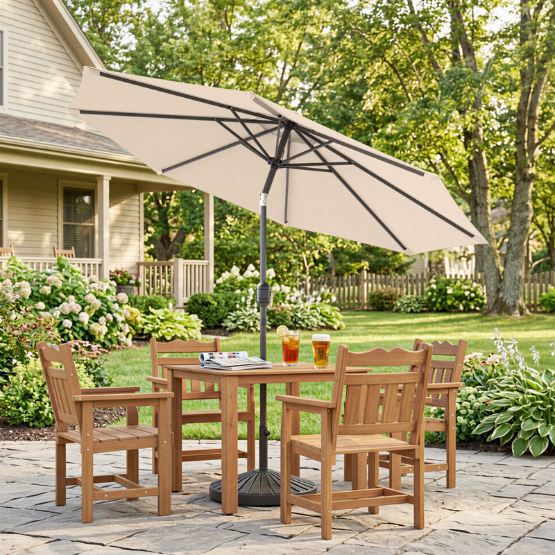 Parasol de marché 108 po Doraline, H 92,9 po x l 90 po x P 90 po, Beige