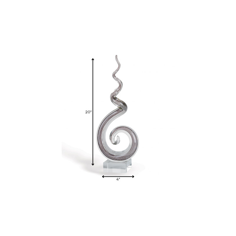 Stripes Centerpiece Sculpture, 20" H x 4" W x 7.5" D