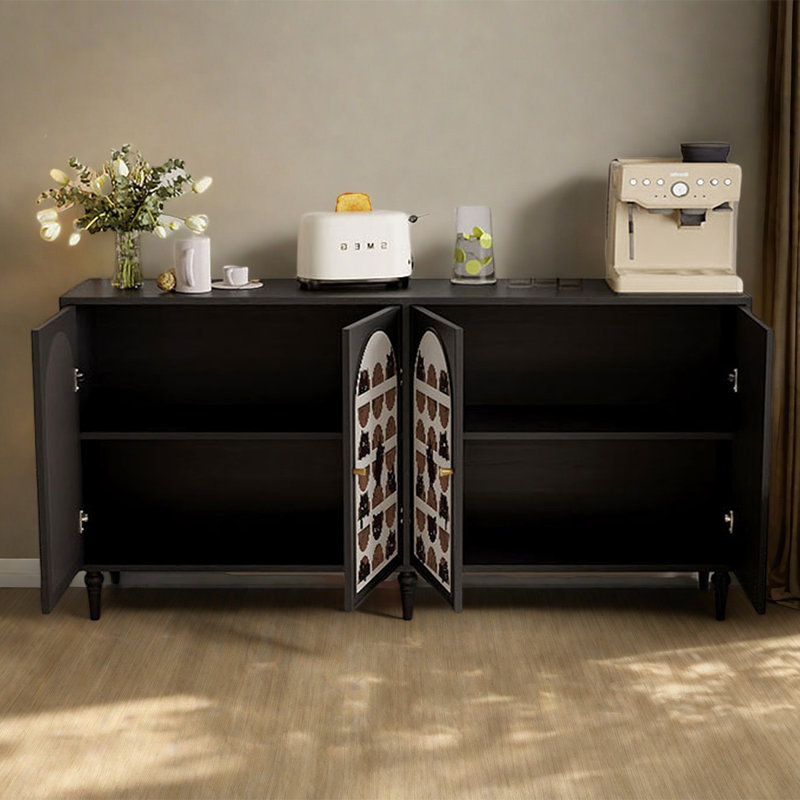 Wooden multi-functional sideboard, Black