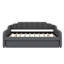 Full Size Upholstery Daybed With Trundle And USB Charging Design,Trundle Can Be Flat Or Erected