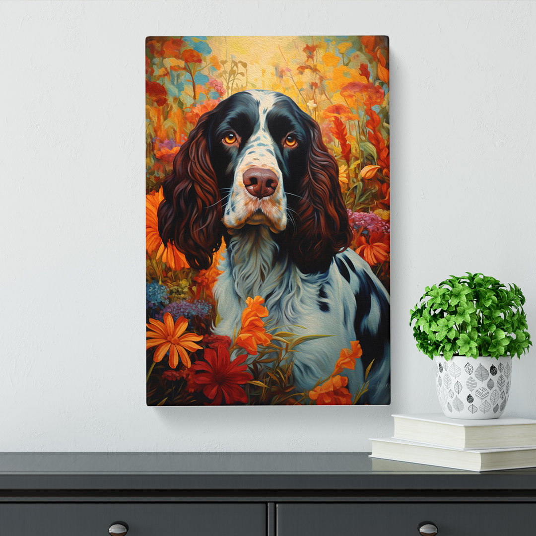 English Springer Spaniel Baroque No.2 - Wrapped Canvas