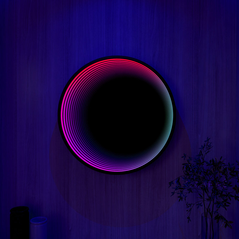 Janus Circle Mirror, 27.5" x 27.5"