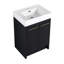 Meuble-lavabo autoportant avec lavabo en résine