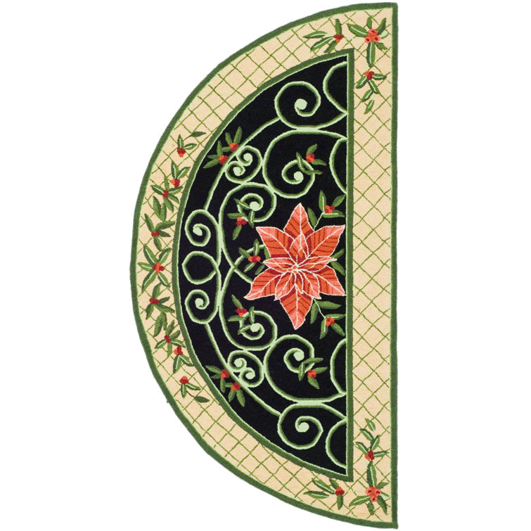 Brayton Hand Hooked Wool Floral Rug