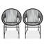 Ensemble de 2 chaises d'extérieur en rotin pour le jardin, la piscine et la cour-807119654