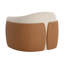 Fauteuil pivotant rembourré - Taupe