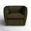Rashi Swivel Chair-Surrey Olive-1339051424