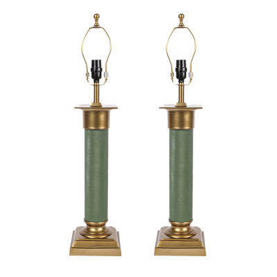 Textured Metal Column Table Lamp