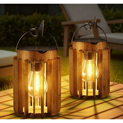 2 Pack Brighter Solar Lanterns Outdoor Waterproof, Hanging Solar Lights With 12H Runtime, Outdoor Decorative Lanterns For Garden, Porch, Patio, Yard, Gifts For Women/Mom/Father