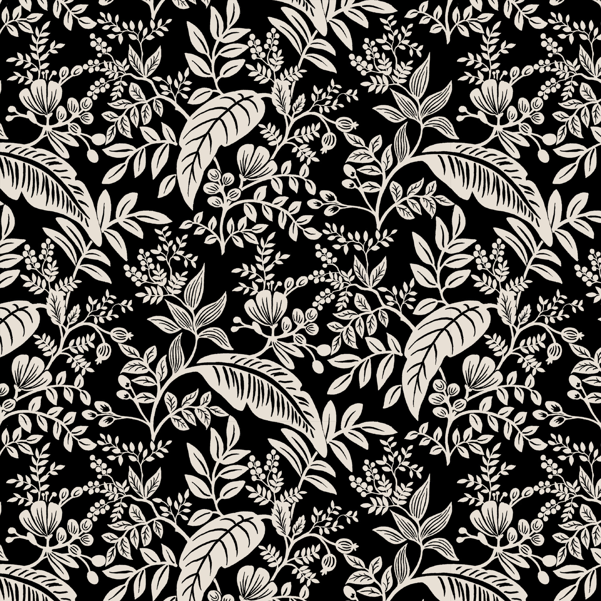 Rifle Paper Co. x Cloth & Company Josephine Chair, Rpc Canopy Black & Cream Linen