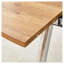 Table de salle à manger extensible ronde avec plateau en grain de bois et pieds en métal argenté - Table de cuisine ovale peu encombrante pour maison moderne