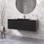 Meuble-lavabo moderne à rayures avec lavabo simple