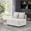 Fauteuil-lit 4 en 1 convertible inclinable avec cadre robuste pour le salon, la chambre à coucher et le revêtement en polyester pour petit espace