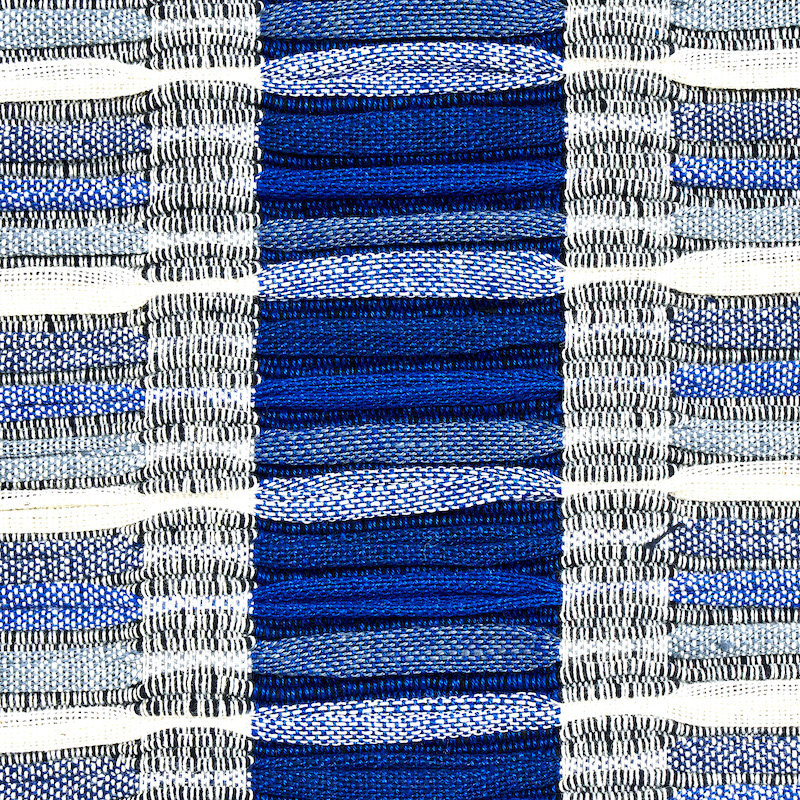 Tissu à rayures Schumacher x A Rhum, Bleu