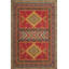 Tapis tissé à motif géométrique rouge à motif géométrique lavable à la machine-353828971