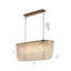 Lustre ovale doré 6 lumières avec cristaux suspendus transparents-1343595563