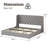 Wingback Velvet Upholstered Bed With 2 Farmhouse Nightstands – 3-Piece Bedroom Set-477397111-477397110