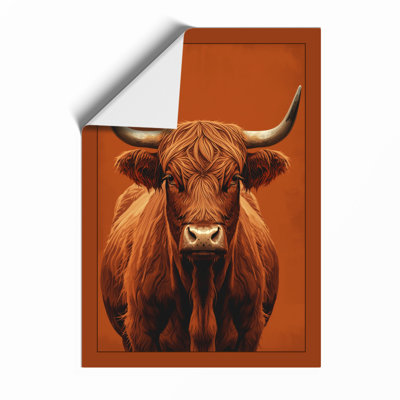 Highland Cattle Portrait Rustic - Print