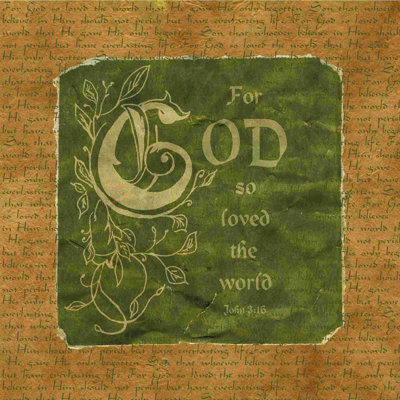 John 3:16 - Wrapped Canvas Print