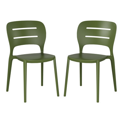 Ensemble de 2 chaises de patio empilables
