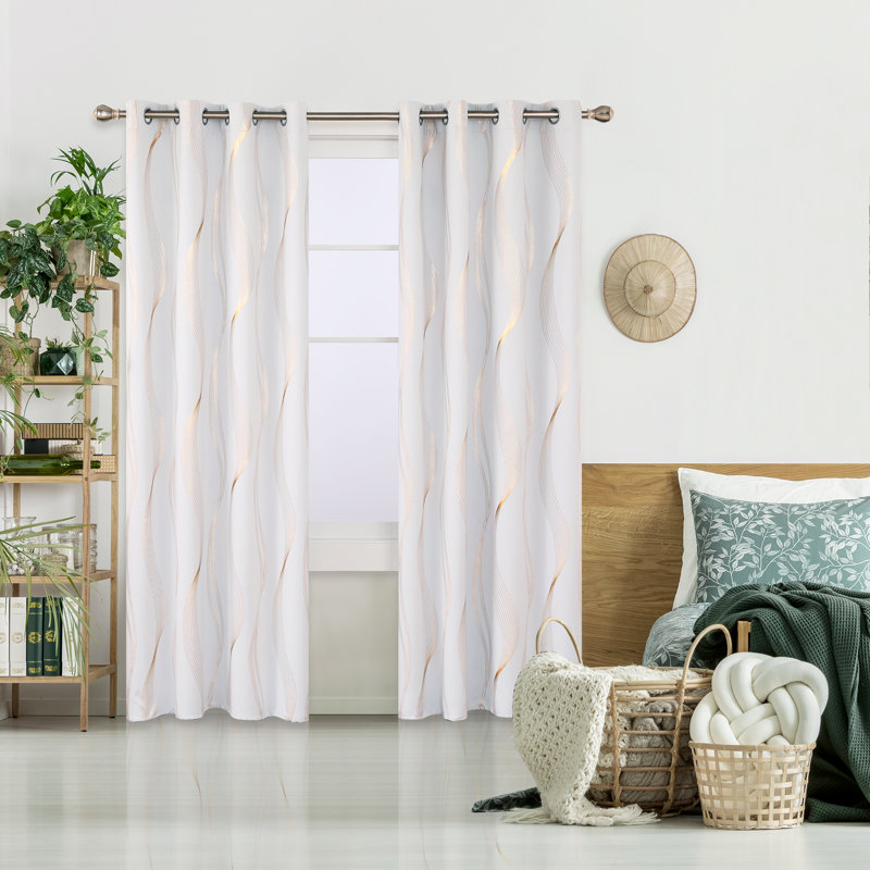 Maisonet Blackout Curtain Pair, Black, 132cm Width x 229cm Drop