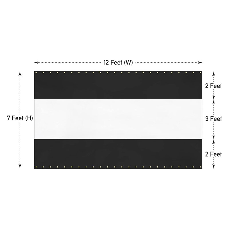 Blue Elephant Black Vinyl Side Wall, 213.4cm H x 365.8cm W