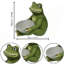 Statue de grenouille assise avec bol, décoration extérieure pour jardin, porche, pelouse ou terrasse