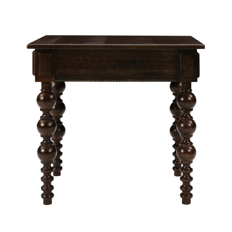 - Table de bout en bois massif de couleur avec tiroir, idéale pour le côté ou le chevet, placage de table, conception unique des pieds, installation de chevet avec tiroir à installation rapide et facile, table étroite rétro, pieds de conception à bulles, rangement