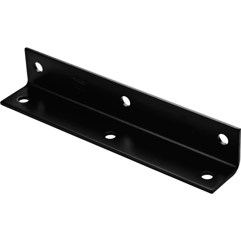 Black Powder Coated Wide Corner Brace with 6 Holes